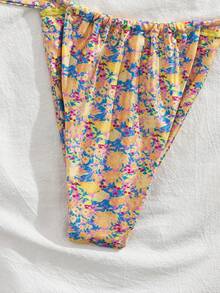 2件套女士亮片碎花分体比基尼泳衣，适合度假海滩夏季穿着 - 彩色 - 查看 6