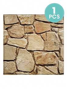 COMMOMY 1 件/10 件/20 件 3D 人造石剥离粘贴墙板，客厅 3D 墙贴，厨房、浴室、家居装饰自粘防溅板瓷砖