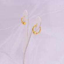 Earrings Gold Plated Small Round Earrings Fashion Jewelry For Woman Gifts Hoops Piercing Gold Earrings Piercings Accessories