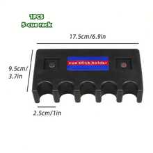 1 Pc Cue Rack For Resting Cue Sticks, A Must-Have Billiard Accessory, Available In 3-Cue, 4-Cue, And 5-Cue Rack Sizes. An Essential Item For Billiard Enthusiasts And Pool Halls. A Perfect Holiday Gift. - Black - View 11