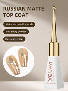 XEIJAYI 1pc 10ml Russian Matte Rubber Top Coat Gel Polish Seal UV Neon Art Design Matte Base Coat Gel Popular Gel - 無色 - 查看 2