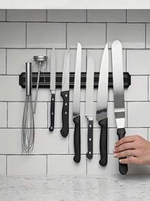 1 pièce Support magnétique puissant pour couteaux de cuisine à fixer au mur, support magnétique en métal et ABS pour ranger les couteaux. Organisateur de cuisine, ustensiles de cuisine, décoration de pièce, convient pour la cuisine, le restaurant, les fêtes, le camping, les rassemblements, cadeau pour les amis et la famille