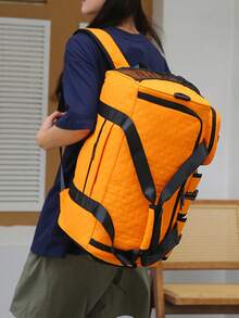 1pcOver Night Holiday Luggage Travel Duffel Bag, Large Capacity Waterproof Gym Bag, Weekend Carry-On Handbag With Dry And Wet Separation, Casual Multifunctional Portable Shoulder Bag With Shoes Compartment For Business, Vacation, Outdoor - Multicolor - View 12