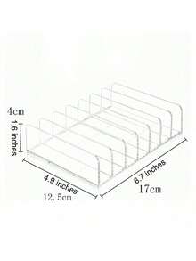 1pc Acrylic Book Stand, Transparent Desktop Book Holder, Book Organizer, Display Rack For Office - Clear - View 5