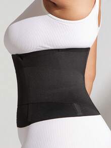 1 件女士加大码黑色束腰带，高压缩塑身束腰带