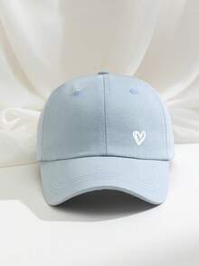 1 件心形印花棒球帽，透气可调节户外棒球帽，女士高尔夫太阳帽，男士时尚弧形帽檐太阳帽，男女通用 Y2K 太阳帽