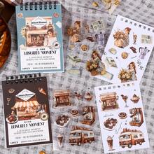 18 coli/Cărți cu stickere, Seria Leisurely Moment, Autocolante cu tematică retro casual pentru copt, Rechizite pentru albume, Caiete decorative, Rame foto, Huse de telefon, Pahare de apă, Reviste de gunoi, Cutii de papetărie, Autocolante personalizate DIY, Rechizite școlare, Înapoi la școală - Multicolor - Vizualizare 5