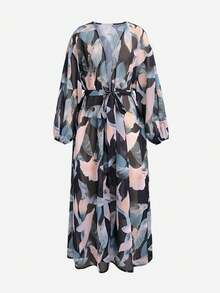 Plus Size Kimono Cover Up Summer Beach Vacation Casual Holiday Women Tops - Multicolor - View 4