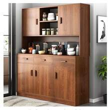 Small Integral Kitchen 120cm Cupboards With 3 Drawers 5 Doors - Maroon - View 9