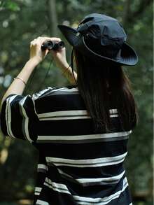 1 Pc Multi-Wear Classic Design Wide Brim Hat, Makes The Face Look Smaller, Simple & Fashionable, Protects Against Sun, Wind & UV, Foldable For Easy Storage, Suitable For Hiking, Outdoor Travel, Parties, Camping And Various Occasions - Multicolor - View 11