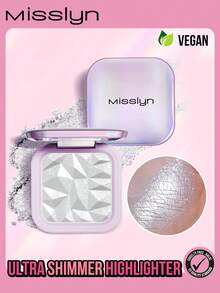 Misslyn Ultra Shimmer Highlighter, Brighten,Makeup Shimmer Illuminate Cosmetic, Silver Glitter Highlighter, Face Illuminator Highlighter, Shimmer, Pigment Rich & Silky Formula, Natural Glow, Nose Eye Contour Palettes, Y2K Makeup Party Beach Travel Holiday Camping Outdoors Present Rose Fashion Girl New Year Cosmetic Cosplay Best Trip Festivals Color Fancy Campus School Charm Vibe Cny Chinese New Year, Valentine's Day Gifts,Vegan,Cruelty Free - 3 亮白 - 查看 1