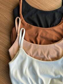 Kit 4 Summer Top With Thin Straps - 黑與白 - 查看 2