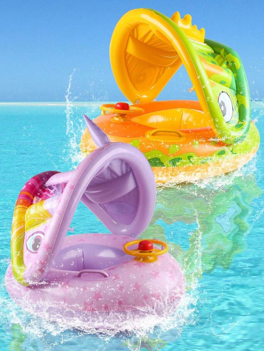 1pc Inflatable Sun Shade Ring, Anti-UV Swimming Ring, Underarm Floats ...