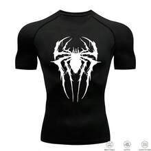 Compression T-Shirt Gym Fitness Crossfit Cross Gothic Style Fashion Unique Stylish - màu đen - Xem 1