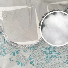 Edredón Estampado con Relleno de Fibra, Edredón Cama Individual, Tejido Suava y 100% Poliéster - Indio Verde - Ver 4