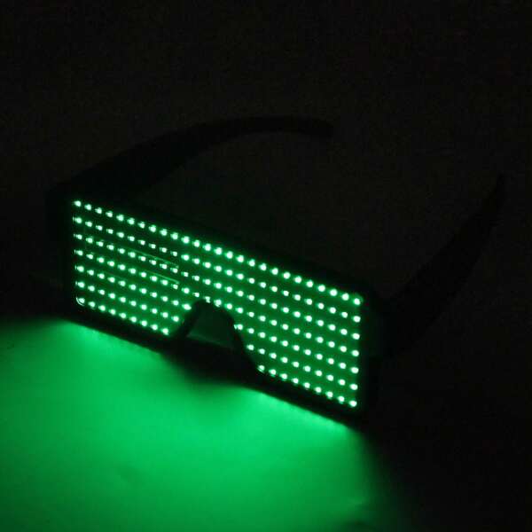 LED Glasses Light Up Dynamic Party Favor Glasses Festival Christmas USB Rechargeable LED Rave Glowing Flashing Glasses For Summer Beach Vacation,Outdoor,Travel