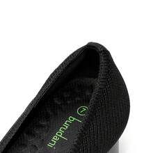 Women's Square Toe Chunky Heels Pumps Comfortable Knitted Closed Toe Fashionable Elegant Casual Holiday Work Dress Shoes Black - 黑色 - 查看 6