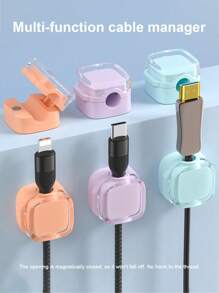 6pcs/3pcs/1pc(Trial Pack) Magnetic Cable Clips, Magnetic Desktop Cable Clips, Slot Cable Clips - Cable Organizer, Cable Management, Cable Clips For Cable Organizer, Desktop Cable Organizer Cable Clips, Charging Cable Clips, Bedside Cabinet Cable Organizer Cable Clips, USB Cable/Power Cord/Wire Self-Adhesive Cable Management, For Car And Desk, Home And Office