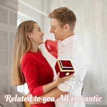 Red Exquisite Rotatable Gift Box, Paired With Women's Exquisite Earrings And Elegant Accessories, Suitable For Giving To Girlfriends, Mothers, Christmas, Valentine's Day, Mother's Day, Birthdays, Party Gifts, Giving Her The Best Gift