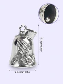 1 pezzo Ciondolo a forma di campana da motocicletta vintage - in lega di zinco placcata cromo - suono nitido e cristallino, amuleto portafortuna per motociclisti, accessorio ideale per gli appassionati di moto, placcatura elettrolitica per una finitura lucente e durevole, la campana nitida serve come promemoria di durante la guida, può essere usato come ciondolo per collana o portachiavi per esaltare lo stile personale, augurandoti buona fortuna nei tuoi viaggi - Fermaglio ornamentale - Visualizzare 6