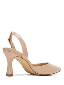 Women's High Stiletto Heels Slingback Pumps Closed Pointed Toe Party Wedding Sexy Casual Party Wedding Dress Shoes - 杏色 - 查看 4