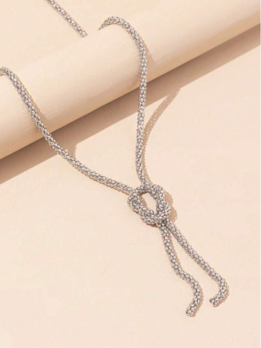1 件 2025 新款时尚个性化长链流苏项链，适合女士 - 銀色 - 查看 1