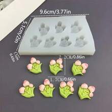 1pc Flower Silicone Mold A Variety Of Flowers Shape Silicone Mold DIY Flower Bunch Mold Soft Mold DIY Handmade Soap Mold Aromatherapy Candle Making Earring Making Plaster Polymer Clay Decorating Supplies Perfect For Home Wedding And Party Decorations Aromatherapy Candle Resin Wax Mold