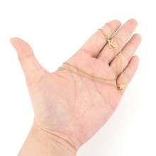 2Pcs/Set Classic Stainless Steel Star Initial Pendant Chain Layered Necklaces For Women - Style 6 - View 3