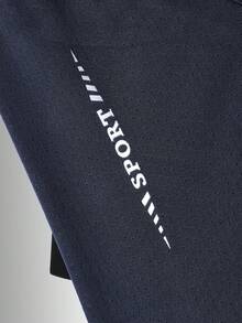 3件装男士夏季休闲运动速干透气短袖T恤，带反光标志，面料柔软舒适，适合健身、跑步和户外活动 - 彩色 - 查看 4