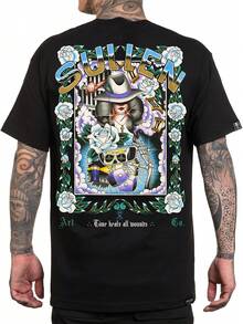 Sullen Men's Lock-Up Tattoo Lifestyle Graphic Tee - Black Short Sleeve Cotton Shirt With Bold "Art Takes All Measures" Design, Comfortable & Stylish For Casual Attire - màu đen - Xem 1
