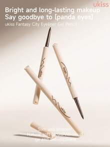 ukiss 凝胶眼线笔，柔滑细腻，打造自然妆效，易于使用，高显色度且滋养眼周肌肤，防水、防汗、防晕染 - #E01 Black - 查看 9