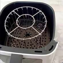 1pc Grill Rack, Stainless Steel Household Barbecue Skewer Holder, Multi-Function Double-Layer Air Fryer Rack - Multicolor - View 4