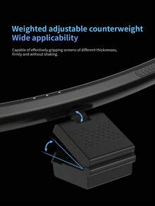 Adjustable Curved Monitor Lamp, Computer Desk Lamp, LED Screen Light Bar With Touch Control, Office Eye-Caring Screen Light - Black Curved Surface-39.8CM - View 9