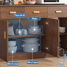 Small Integral Kitchen 120cm Cupboards With 3 Drawers 5 Doors - Maroon - View 3