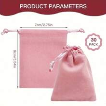 Velvet Jewelry Pouch With Drawstring - Small Pink Soft Storage Bag, Suitable For Wedding Favors, Party Gifts, Valentine's Day, Anniversary Gifts
