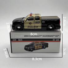 Bburago 1:64合金车Polic E系列赛车模型仿真汽车模型雪佛兰Polic E汽车模型收藏送男士生日礼物迷你微型跑车模型 - 1:64 2004 CHEVRIKET SIKVERADIO SS - 查看 3