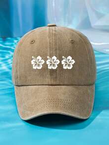 1pc Women's Outdoor Casual Fashionable Floral Print Adjustable Size Soft & Breathable Washable Baseball Cap, Multiple Colors Suitable For Daily Wear - One Size - View 10