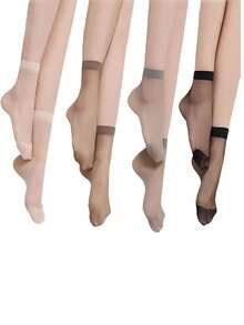 30 件装水晶丝袜，透气，防臭，短款透明纯色隐形袜子，适合青少年，夏季轻便 - 彩色 - 查看 1