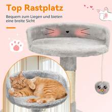 SEBRUANC Tiragraffi per gatti da 112 cm, multistrato, struttura stabile e comodo trespolo con giocattoli per gatti, cuccia per gatti da interno, per la cura degli artigli, tempo libero e intrattenimento