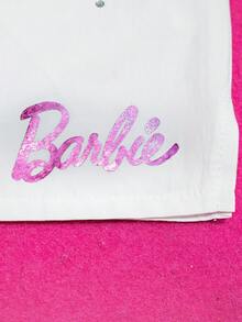 Barbie Blusa Sin Manga con Aplicación de Pedrería - Blanco - Ver 8