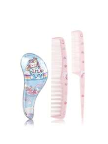 3PCS Cartoon Comb Set, Suitable For Dry And Wet Hair And All Hair Types, Durable ABS Plastic Handle, Suitable For Daily Household Use, A Gift For Children - Multicolor - View 7