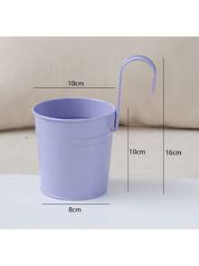 1/5/10pcs Metal Bucket Flower Pots - Pastoral Balcony Wall Hanging Planters With Handles, Garden Decoration Supplies, Ideal For Indoor And Outdoor Use. - Multicolor - View 15
