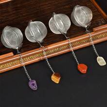 Infusor de té asimétrico de de ágata, infusor de té de acero inoxidable 304, infusor de té de malla de acero inoxidable de estilo asimétrico con cadena, para preparar té y sopa, de vuelta al colegio - Multicolor - Ver 1