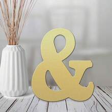 1 sản phẩm trang trí bằng gỗ, thiết kế chữ cái, đồ thủ công trang trí nhà - Vàng - Xem 10