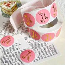 500 miếng dán tròn màu tím 1 inch - Hồng - Xem 4