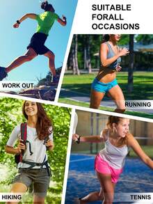 ZUTY 7" High Waisted Athletic Shorts For Women Running Workout Long Shorts With 3 Zipper Pockets Quick Dry, UPF 50+, Suitable For Travel, Walking - Black - View 6