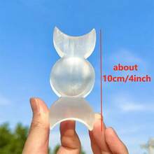 1Pc Natural Sodium Selenide Three Moon Crystal Bowl For Purifying And Recharging, Polished Gemstones, Mineral Samples, Crystal Gifts, Home Decor Tabletop Ornaments, Holiday Gifts