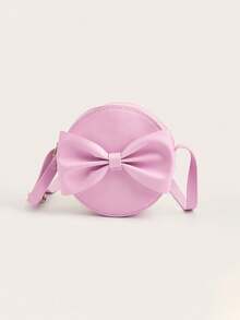 1pc Girls' Bowknot Mini Round Crossbody Bag, Princess Style, Matching Outfit, Birthday Gift - Small Shoulder Bag - View 13