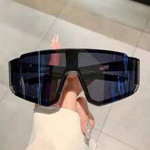 Gafas deportivas al aire libre, gafas de esquí, gafas de sol de ciclismo para mujeres y hombres, gafas de sol de marca, gafas de sol populares Punk para esquiar a prueba de viento - Marco blanco - Ver 5