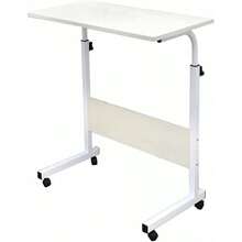 Escritorio Armable Móvil, Escritorio Forma en "C"  Para Laptop o PC, Mesa de Servicio Para Lectura, Trabajo, Ocio, Estudio, Fácil de Armar y Guardar, Para Espacios Pequeños en Casa u Oficina, Soporte de Hasta 40kg - Al Azar - Ver 2